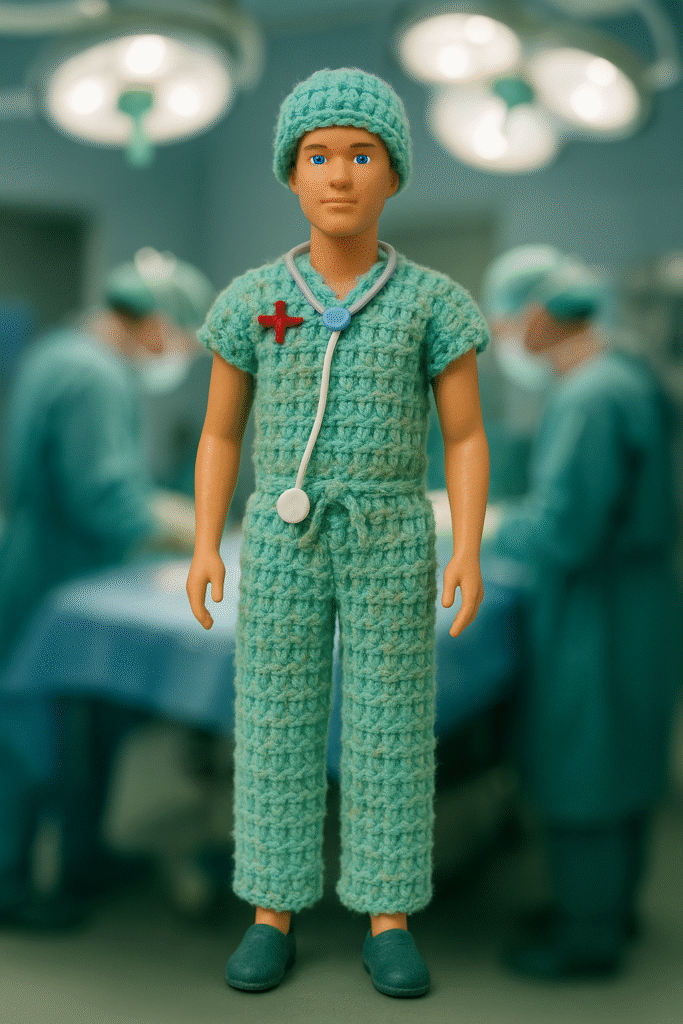 Chirurgien médecin, tenue poupée garçon kathy's dolls France maison